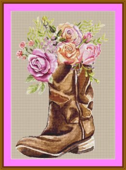 Cross Stitched Cowboy Boots