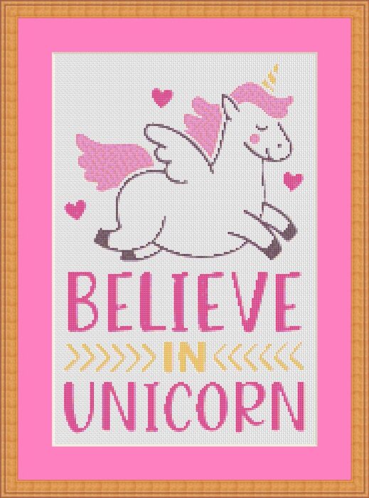 unicorn believe mockup